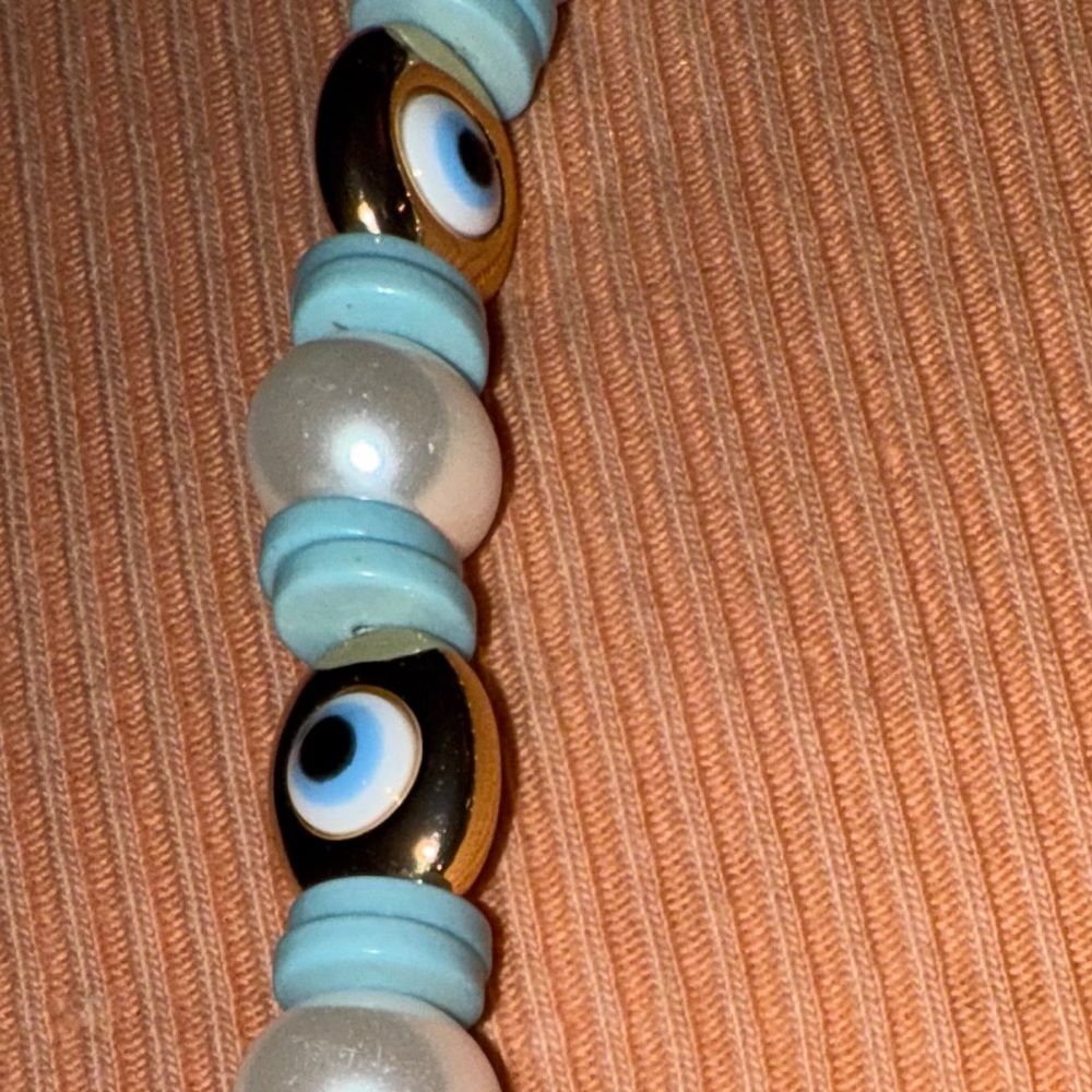 Lindsay beaded necklace, evil eye - Picture 5 of 10
